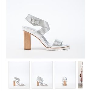 Halston Silver Sandal